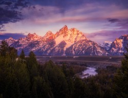 Sunset over the Tetons