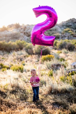 Portrait with a 2 balloon