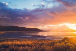 Colorful sunset at Antelope Island